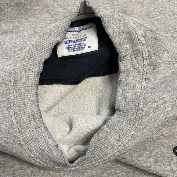 Champion Eco Authentic Gray Sweatshirt Grunge 2XL - Picture 4 of 7